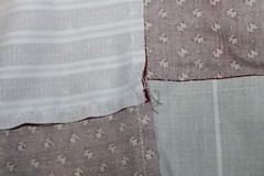 Mauve Pink Floral Cotton Fabric Unfinished Blanket Quilt Top – 51×90