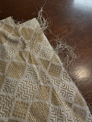 Vintage MCM Gold Silver Metallic Lamé Fabric 2.5 YDS 43″W Modern Texture LtWt