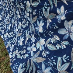 Richloom Outdoor Upholstery Fabric Coastal Blue Tropical Floral 46″ X 94″
