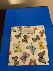 BRAND NEW CREATE IT 100% COTTON BUTTERFLIES PRECUT SEWING AND CRAFT FABRIC 18X21