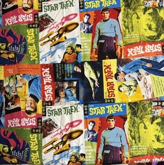 2012 Star Trek Comic Book Magazine Cover Cotton Quilt Fabric 18″ x 44″ 1/2 Yd