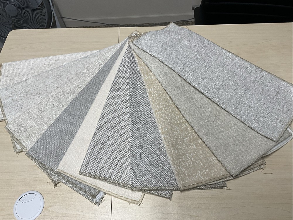 10 Pack Upholstery Samples Creamy Whites Ea ~17” X 19”