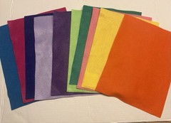 Lot (10) Creatology Craft Felt Fabric Mixed Colors 9 x 12 Brand New!