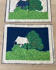 HTF Fabric Panels design Elna Voss-Hellwig Toma Farmhouse Landscape Finland 70s