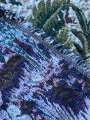 Vintage Jungle Animals Jacquard Woven Tapestry Fabric, 54 x 80 inches