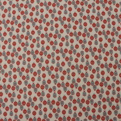 PREMIER PRINTS LADYBUG FORMICA RED BLUE INSECTS NOVELTY FABRIC 6.5 YARDS 54″W