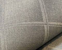 Scabal GOLDEN RIBBON Super 120’s Wool Fabric Gray Check 3.4m/ 3.7yd 240gm UK