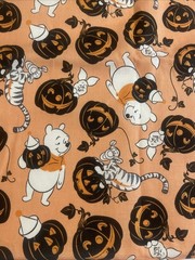 Winnie The Pooh Halloween Pumpkins Tigger Piglet Cotton Fat Quarter 18”x21” New