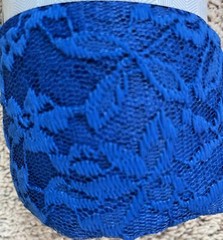 Stone harbor Blue floral 2 Yard Net Fabric Cut NEW