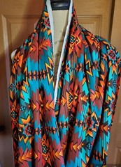 “Desert Dream” In Turquoise•Southwest Blanket Fabric-Cotton•1yd•BTY•GORGEOUS!