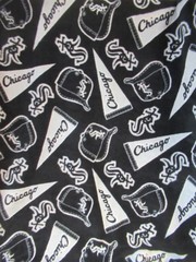 MLB Chicago White Sox Black Fleece Fabric FABRIC TRADITIONS 1Y2″X60″W NEW