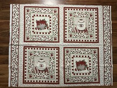 VIP Cranston Print Works Leslie Beck Red Cherries,Baskets & Teapots 34in X 44in