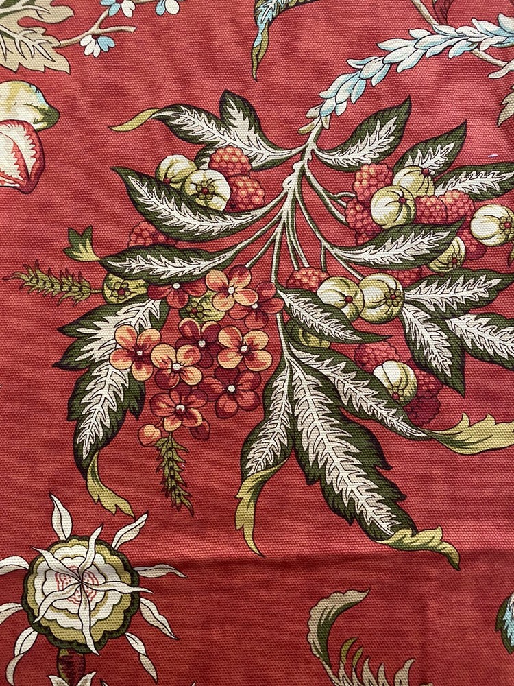 Curtain Decorator Fabric 50” Wide X 75” Long Orange Gold Green Tan Blue