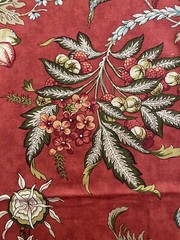 Curtain Decorator Fabric 50” Wide X 75” Long Orange Gold Green Tan Blue