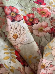 Luxury dress fabric. Made in Italy. Cotton 60%, linen 40%