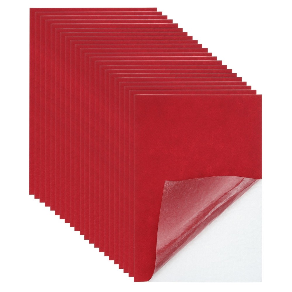 22 pieces self-adhesive felt 1mm thickness A4 30x20cm, for factory, red