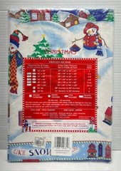VTG Daisy Kingdom 60″ Round Christmas Snowman Flannel Backed Vinyl Tablecloth