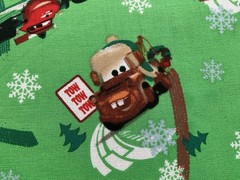 Cotton Fabric Winter Cars By Walt Disney Cotton Fabric 43” x 27”290