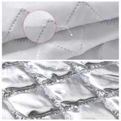 1M Wet Look Faux Leather Padded Fabric PU Quilted Cloth Puffer Coats Sewing