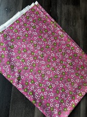Vintage Fabric Garment Polyester Pink Floral 60″W x 2.1 Yards (*42)