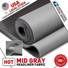 Flat Knit Headliner Gray Fabric Automotive Upholstery Stretch 60″ Wide New