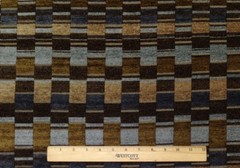 MILL CREEK MODE PRUSSIAN GEOMETRIC MODERN CHENILLE FURNITURE FABRIC BY THE YARD
