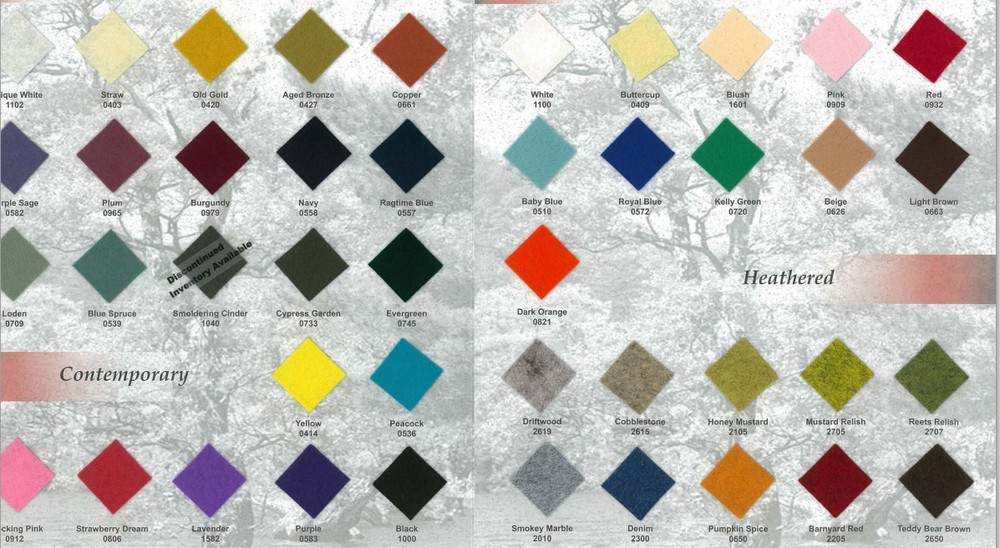 36″ Wide Wool Blend Felt Fabric by the Yard