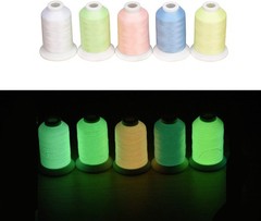 Simthread Glow in The Dark 500m/spool, pink, yellow, green, blue, white