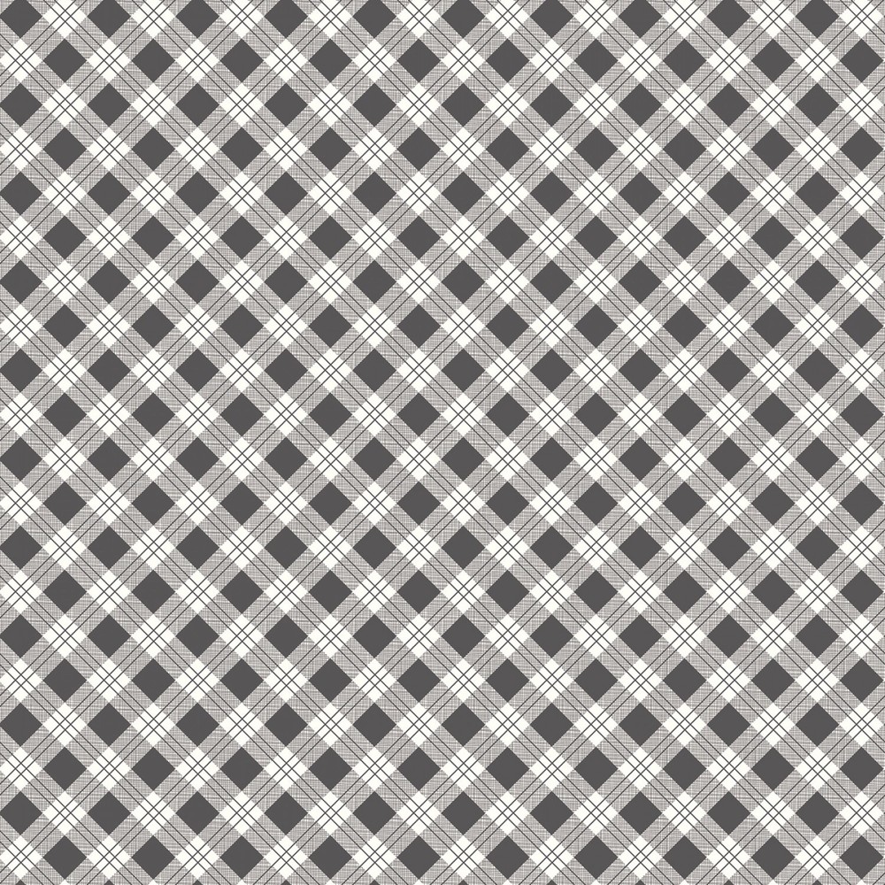 Bee Plaid by Lori Holt – Scarecrow Steel – 1/2 yd Quilters Weight Cotton