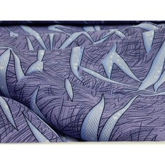 2.5y+ Purple and Black Leaf Pattern Lightweight Apparel Fabric, 104″ L x 44″ W