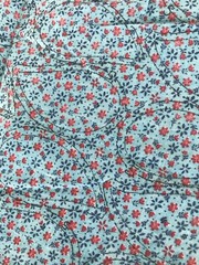 Vintage Quilt Fabric Calico Assorted Patterns Leaf/ Paisley Shape Printed Back
