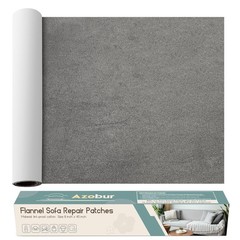 Azobur Sofa Fabric Repair Patch, Oversized Microfiber 9.5″ x 40″-1 PCS, Gray