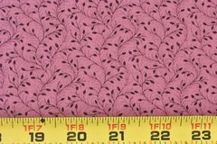 35″ Long, Vintage, Dark Burgundy Calico on Dusty-Rose Cotton, RJR, Beyer, P9611