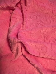Minky, Minkee 30” Square For Baby Blanket Plush Fabric By Benartex Embossed