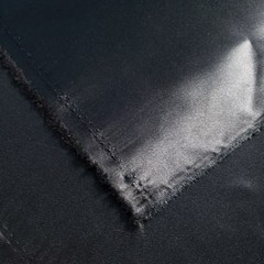 Heavy BLACK Bridal Duchess Satin Fabric 58″ By The Yard Glossy Poly Satin