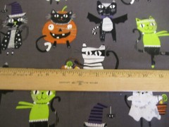 Halloween Fabric Stretch JoAnn’s Doodle Cats Pumpkins Ghosts 1yd x 54