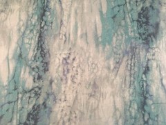 JAB Anstoetz Abstract Linen Uphol Fabric- Groovy Linen / Teal REMNANT 18″ x 45″