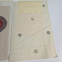 Chelsea Editions Embroidered Fabric Samples Lot of 8 Linen Textile Swatches
