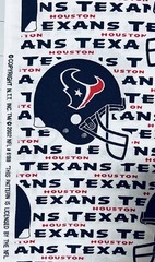 VINTAGE HOUSTON TEXANS NFL football, ONE YARD (36”x 57”) 100% cotton fabric, New