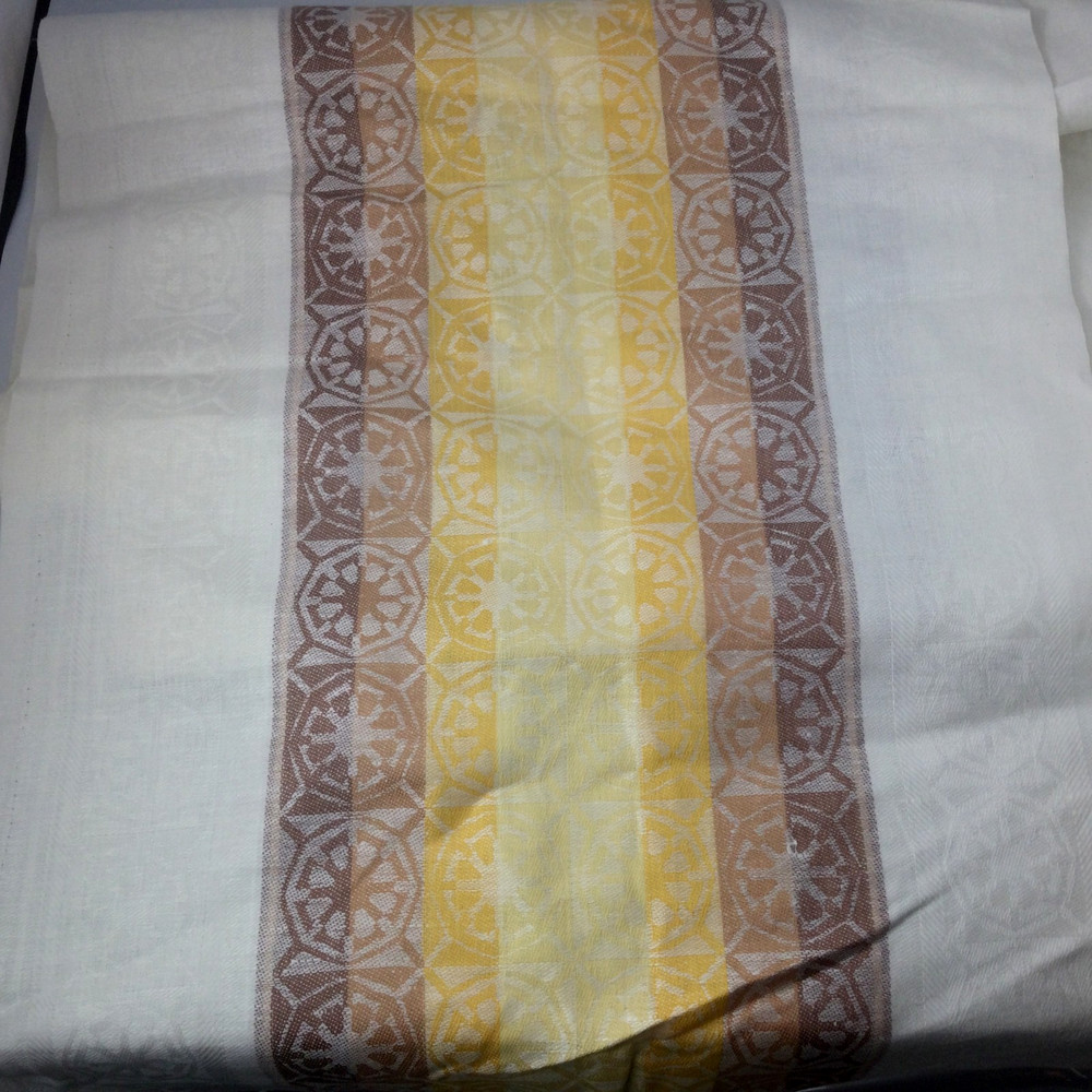 VTG Le Jacquarde France Fabric Table Runners Placemates 4 Yds L x 20″ W READ