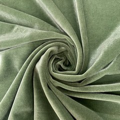Princess SAGE Polyester Spandex Stretch Velvet Fabric by the Yard