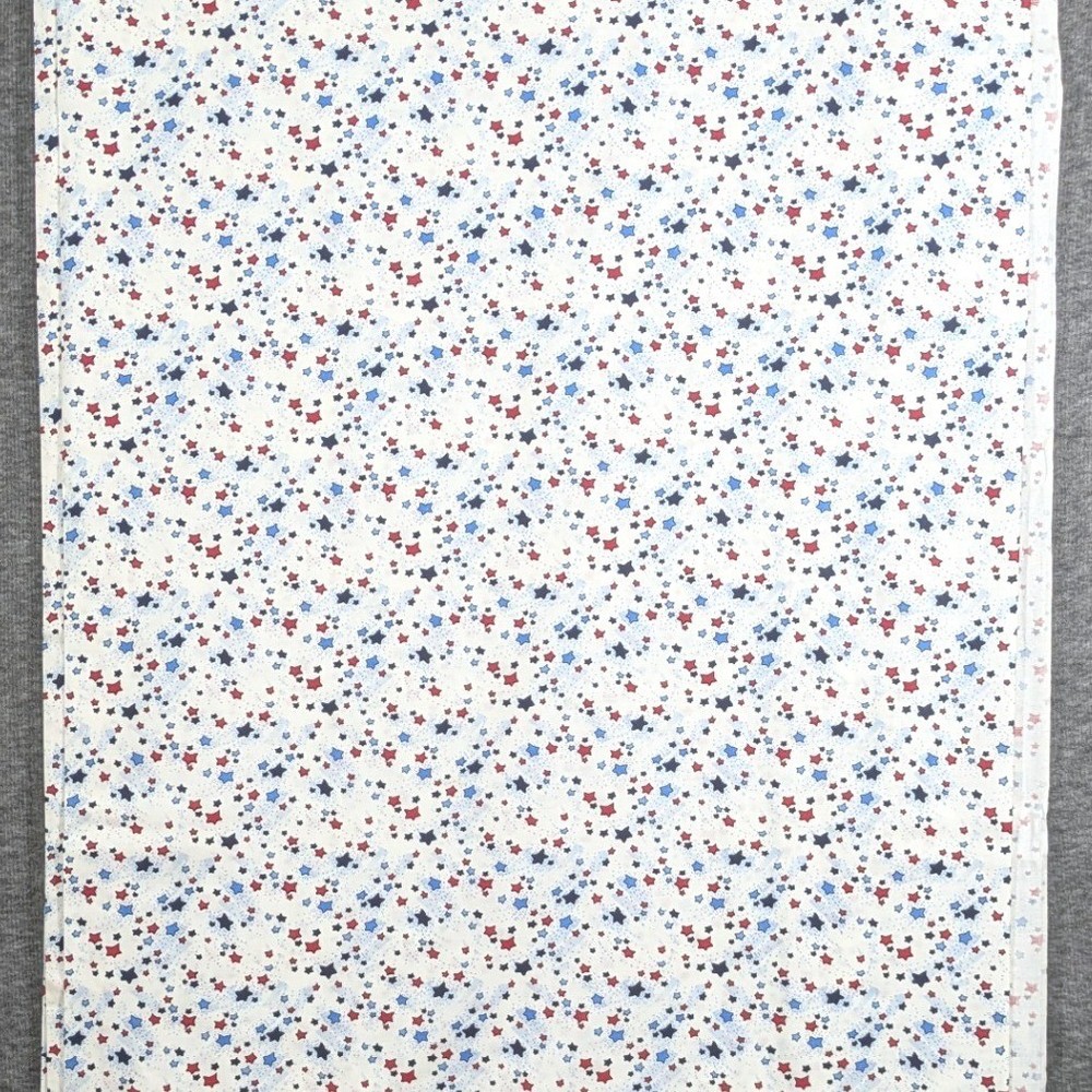 Patriotic Red White Blue Star Print Cotton Americana Fabric 44″ wide – 5 yards