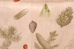 108″L x 44″ W David Textiles Woodland Chart Pine Tree Cone Theme Branches Seeds