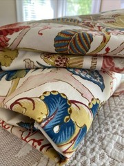 1980s Waverly Fabric Bi Centennial Heirlooms Birds Berries Floral *PLEASE READ*