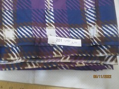2 yds 30 ” x 42″ Vintage 1971 Klopman Burlington Polyester Purple Plaid fabric