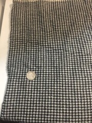 Vintage Woven Wool Blend? Fabric Black Gray White Houndstooth SBTP 18″ x 54″