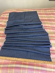 4 YARDS USA MADE INDIGO DENIM 26” Wide 100% COTTON FABRIC Made On A Vintage Loom