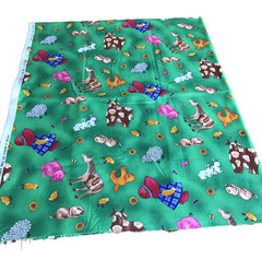 Vtg Sunbonnet Sue Suzie Q on Farm Fabri-Quilt by the yard Cotton Fabric 44″ w
