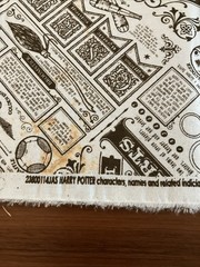 Harry Potter Quidditch Hogwarts Newspaper Cotton Fabric 1 Yard + 14”