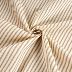 MG-Berlin Driftwood 1/8 inch Brown Ticking Stripe on Cream Covington Fabric